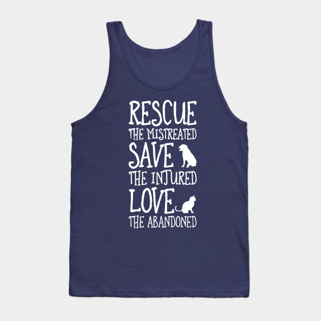 Pet Love | Rescue-Save-Love Tank Top by POD Anytime